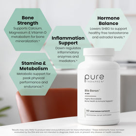 Flacon de Bio Boron Pure Therapro Rx ouvert avec capsules