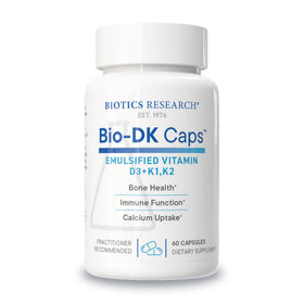 Flacon de Bio-DK Caps™ avec 60 capsules de vitamine D et K