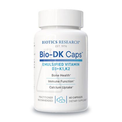 Flacon de Bio-DK Caps™ avec 60 capsules de vitamine D et K