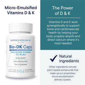 Flacon de Bio-DK Caps™ ouvert montrant les capsules à l'intérieur