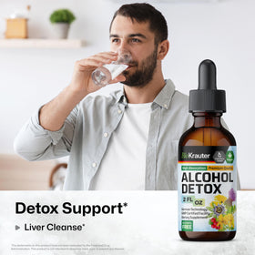 Flacon de BIO KRAUTER contenant des gouttes de détoxification alcool