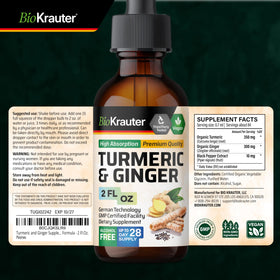 Flacon de BIO KRAUTER Curcuma et Gingembre en utilisation