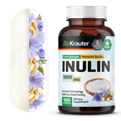 Flacon de BIO KRAUTER Poudre d'Inuline 100 capsules