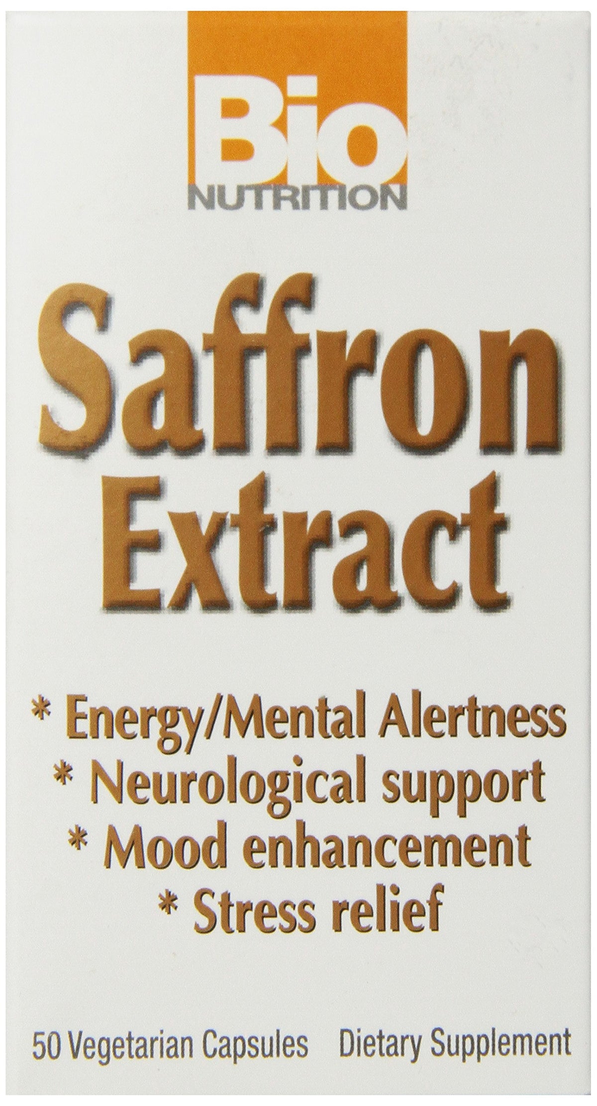 Flacon de Bio Nutrition Saffron 50 capsules végétariennes