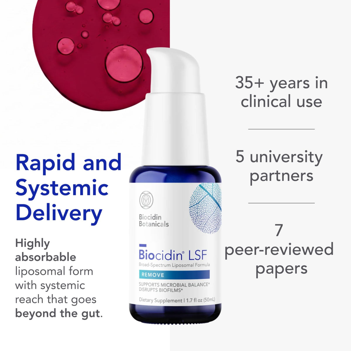 Flacon de Biocidin avec un fond naturel