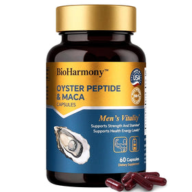 Flacon de BioHarmony Extrait d'Huitre et Racine de Maca 60 capsules