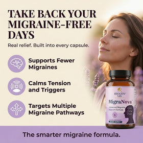 Flacon de Biolen Labs MigraNova avec capsules