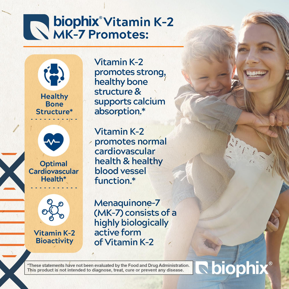 Flacon de biophix K2 MK-7 300mcg avec capsules végétales