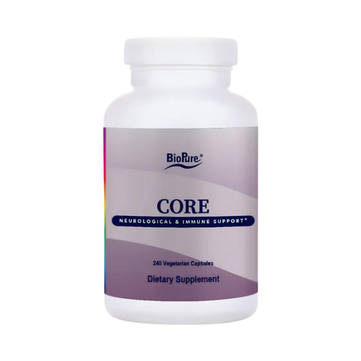 Flacon de BioPure Core 240 capsules végétariennes vue de face