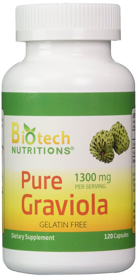 Flacon de Biotech Nutritions Graviola 120 capsules vue avant