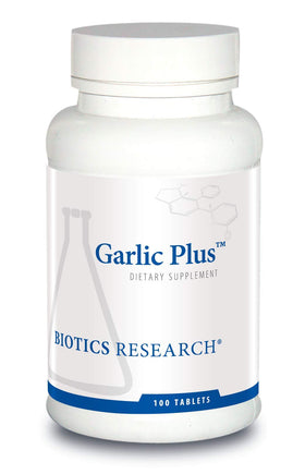 Flacon de BIOTICS RESEARCH Ail Plus concentré pur avec vitamine C, 100 capsules