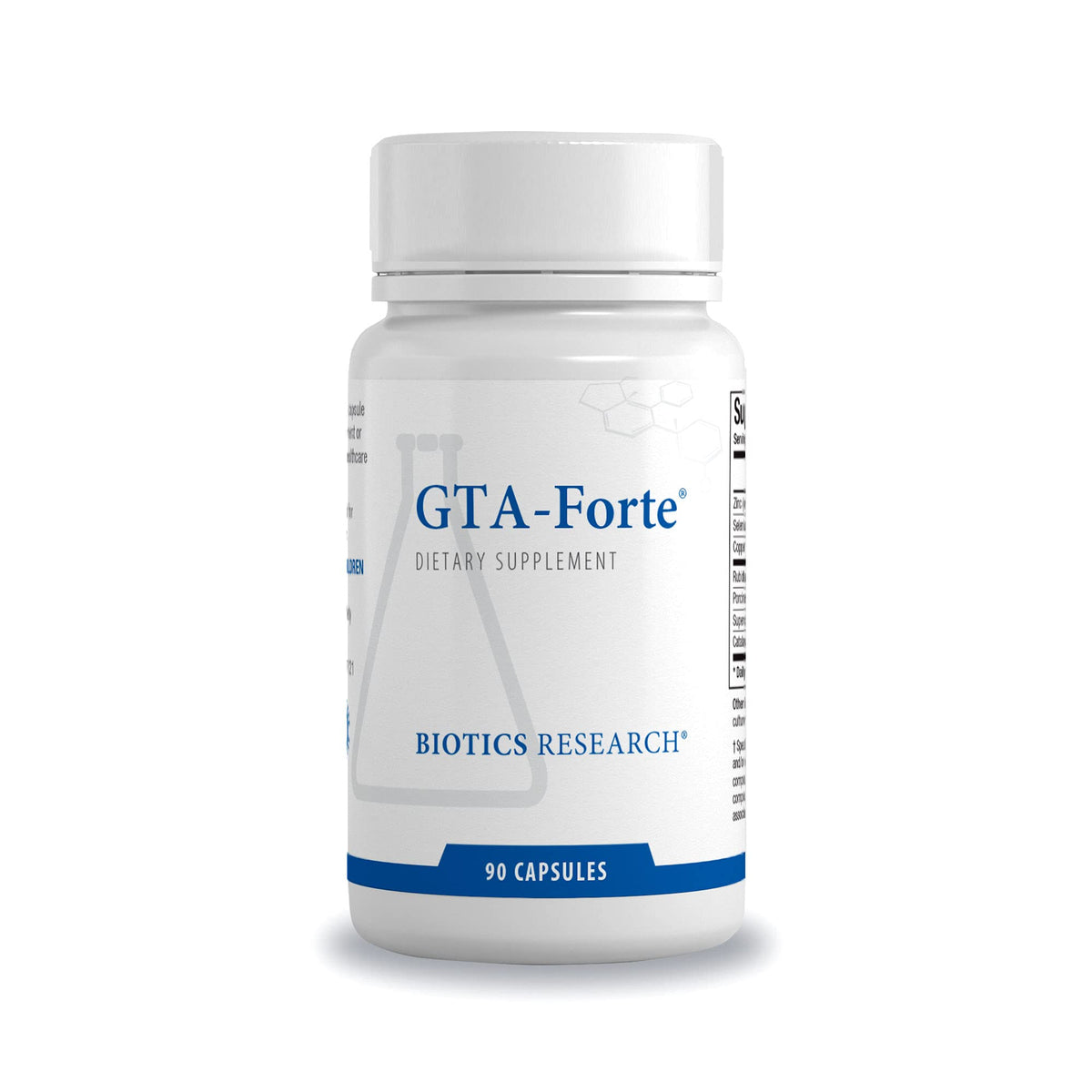 Flacon de BIOTICS RESEARCH GTA-Forte® avec 90 capsules