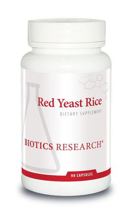 Flacon de BIOTICS RESEARCH Red Yeast Rice 2400mg avec 90 capsules