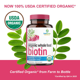 Flacon de biotine 5000 MCG LifeGarden Naturals avec capsules