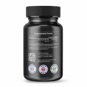 Flacon de Bisglycinate de Magnésium Bayter Nutrition avec capsules à l'intérieur