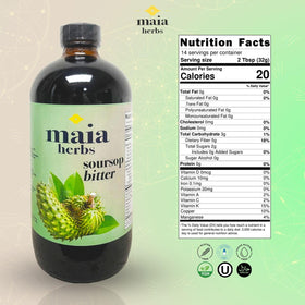 Flacon de Bitters de Graviola Maia Herbs sur fond blanc