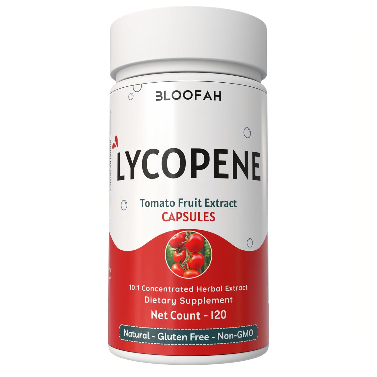 Flacon de Bloofah Lycopène 500mg contenant 120 capsules