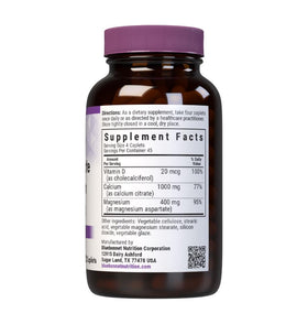 Flacon de BlueBonnet Calcium Citrate avec étiquette visible