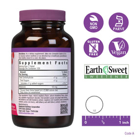Flacon de BlueBonnet EarthSweet Mélatonine 10 mg 120 comprimés à mâcher