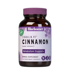Flacon de BlueBonnet Extrait de Cannelle CinnulinPF 300 mg - 60 capsules végétales
