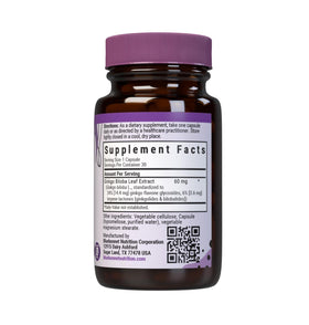 Flacon de BlueBonnet Extrait de Ginkgo Biloba avec étiquette détaillée