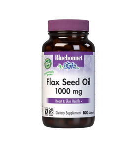 Flacon de BlueBonnet Huile de Graines de Lin 1000 mg 100 Gélules