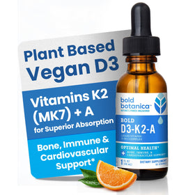 Flacon de Bold Botanica D3 K2 A Gouttes de Vitamines Liquides 60 Servings