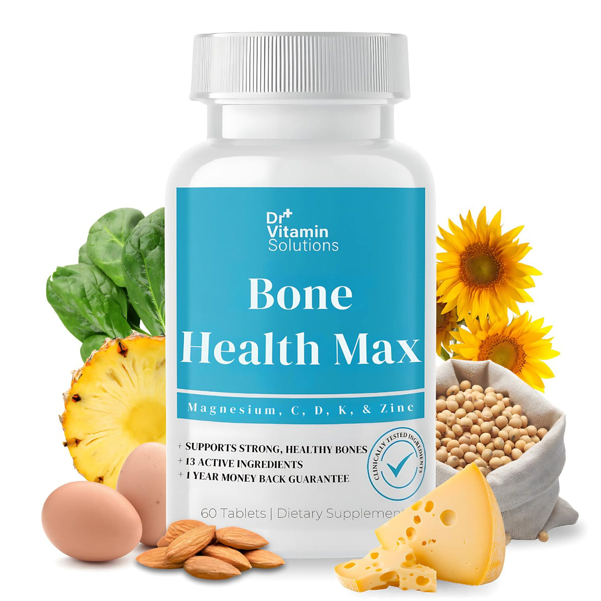 Flacon de Bone Health Max DR VITAMIN SOLUTIONS 90 comprimés
