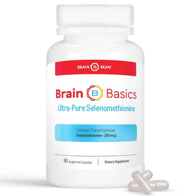 Flacon de Brain Bean Ultra-Pure Selenomethionine 200 mcg, 90 capsules
