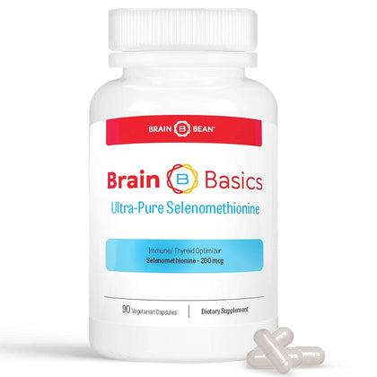 Flacon de Brain Bean Ultra-Pure Selenomethionine 200 mcg, 90 capsules