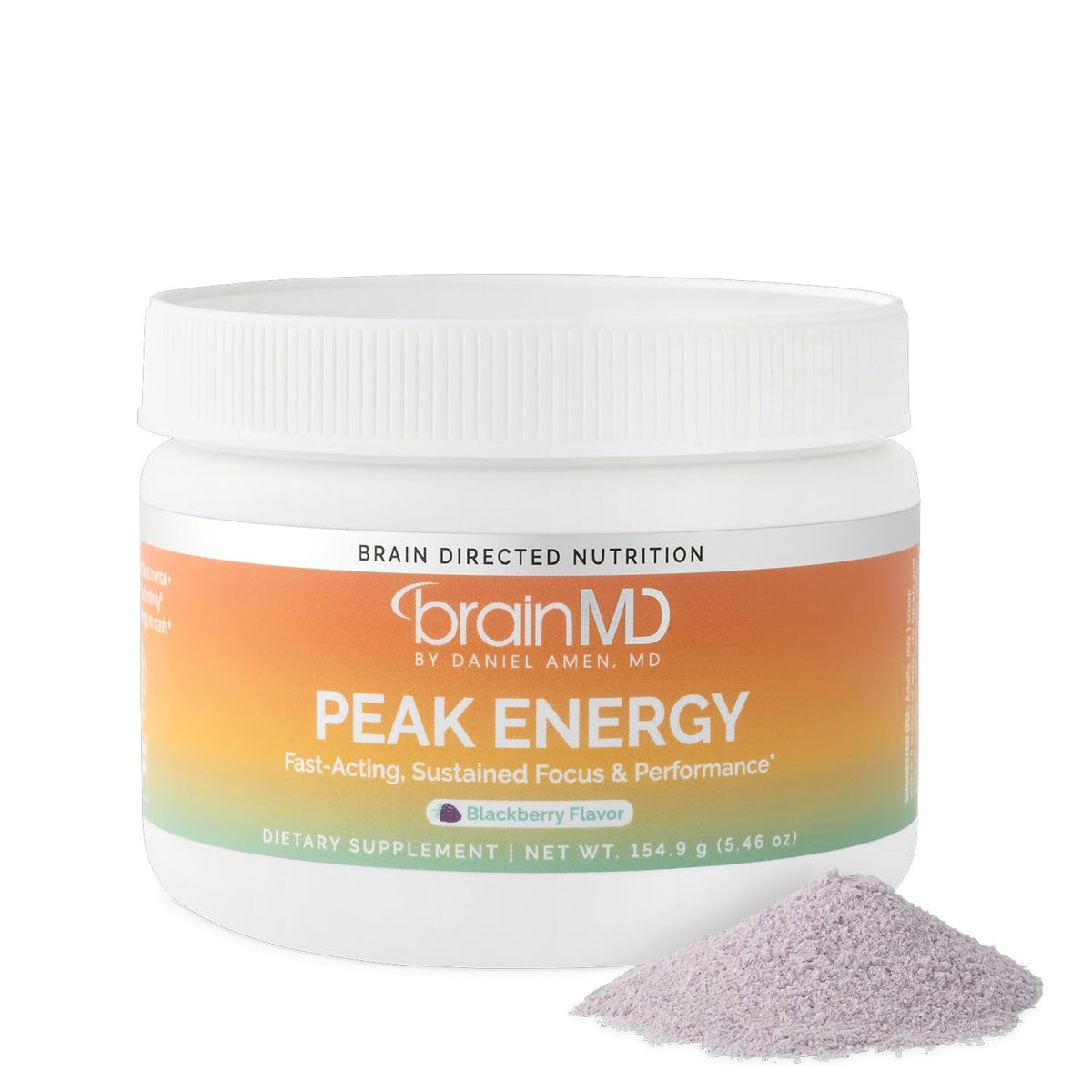 Flacon de BrainMD Peak Energy 60 capsules vue de face