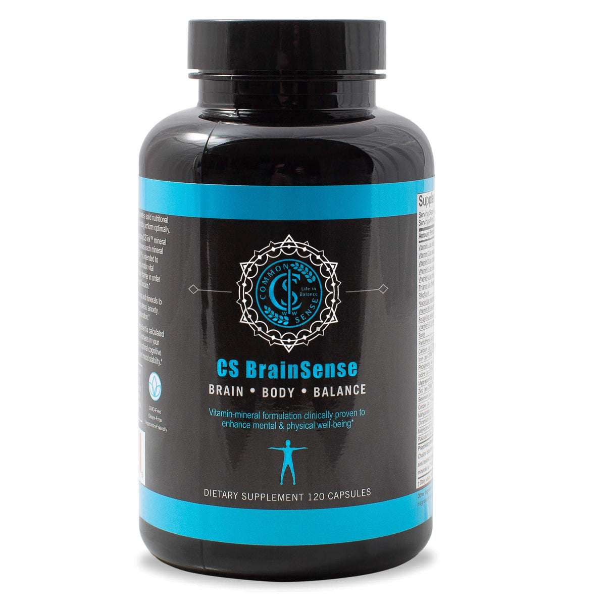 Flacon de BrainSense Complément Alimentaire 120 Capsules vue de face