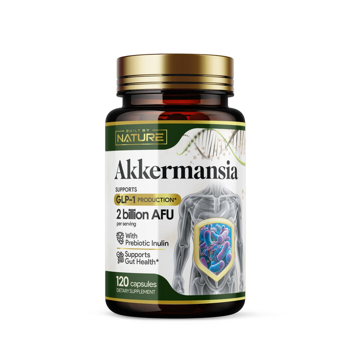 Flacon de Built by Nature Akkermansia Muciniphila Probiotique 120 capsules