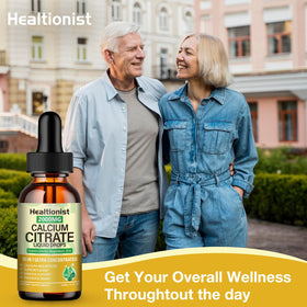 Flacon de Calcium Citrate 2000mg avec une vue latérale