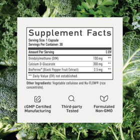 Flacon de Calcium D-Glucarate SMNutrition sur fond blanc