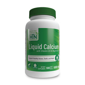 Flacon de Calcium Liquide 1000mg avec Magnésium 400mg Health Thru Nutrition