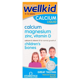 Flacon de Calcium Liquide Wellkid 150ml avec étiquette visible