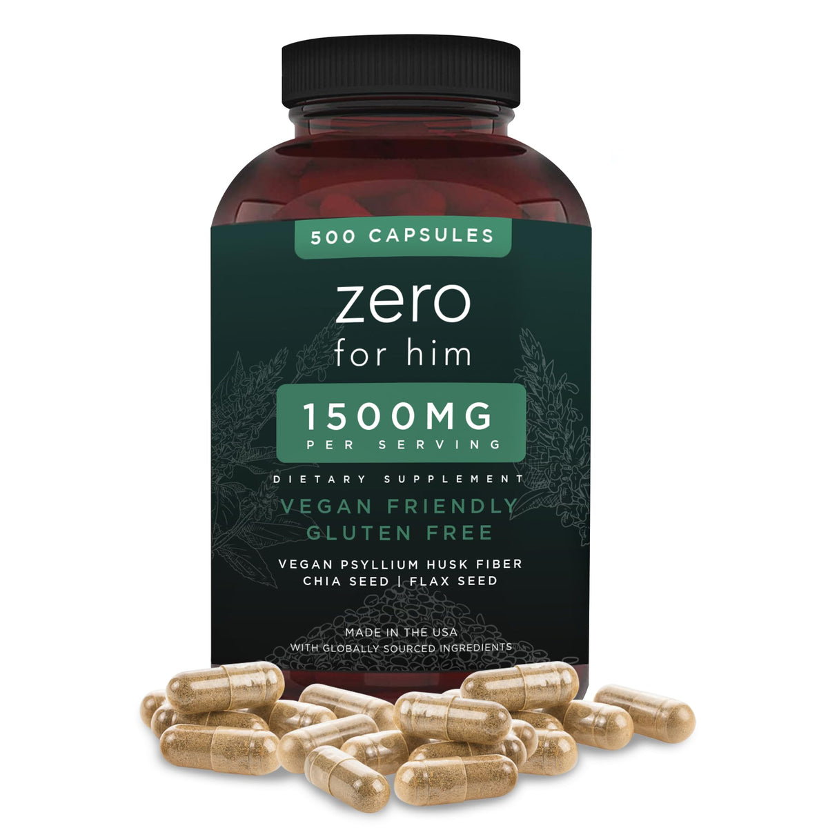 Flacon de California Basics Complément Alimentaire Végétalien 500 Capsules