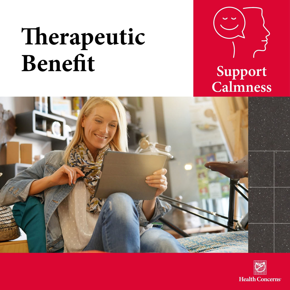 Flacon de Calm Spirit ouvert avec capsules visibles