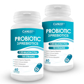 Flacon de CANLIST Probiotiques 120 milliards CFU 120 capsules