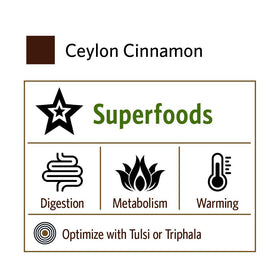 Flacon de cannelle de Ceylan ORGANIC INDIA sur une table
