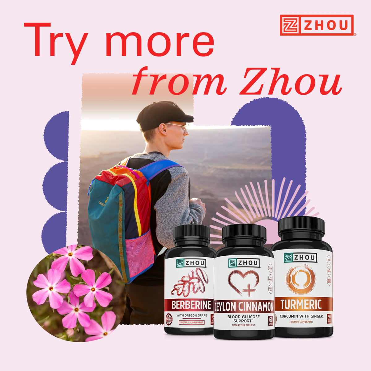 Flacon de cannelle de Ceylan ZHOU ouvert avec capsules