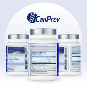 Flacon de CanPrev Magnésium Glycinate 80mg ouvert avec capsules visibles