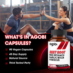 Flacon de capsules agobi 5en1 avec étiquette visible