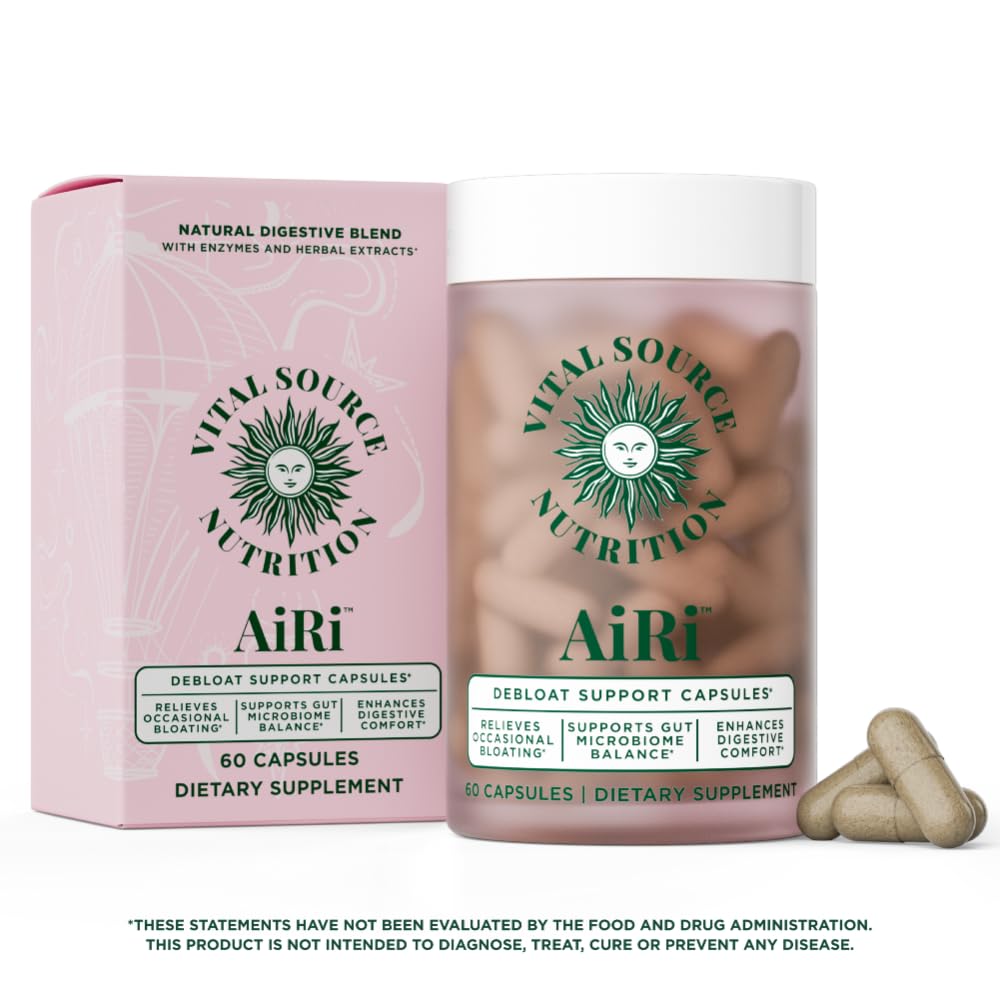 Flacon de capsules AiRi de Vital Source Nutrition avec étiquette