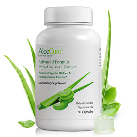 Flacon de capsules AloeCure Aloe Vera 300mg 60 unités