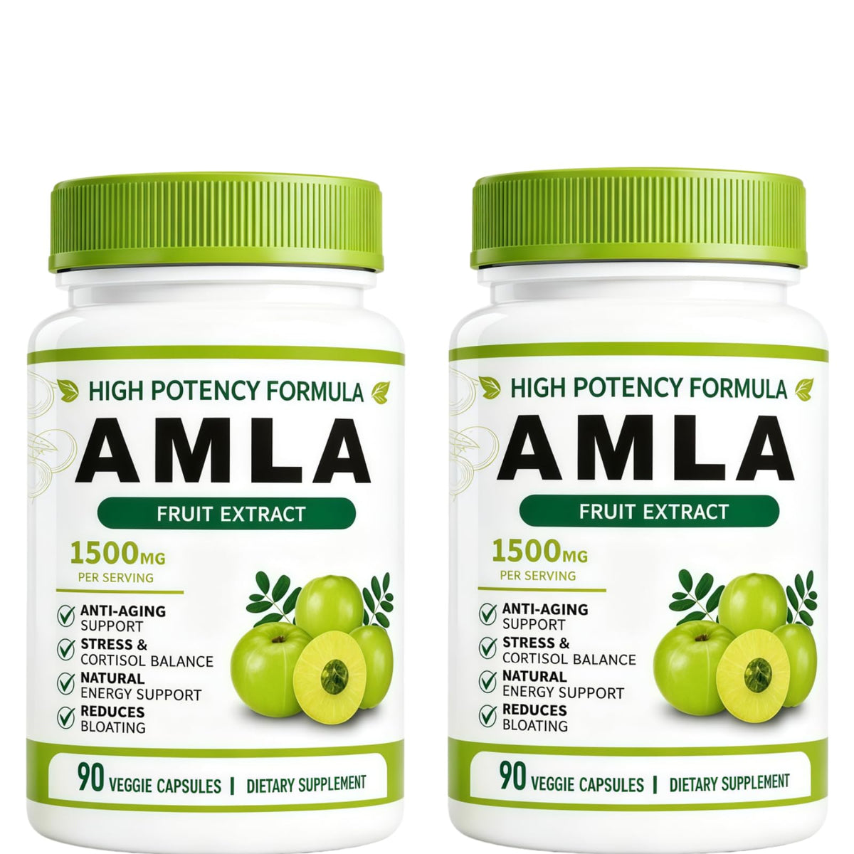 Flacon de capsules Amla bio HWMS 1500mg vue de face
