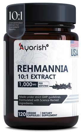 Flacon de capsules Ayorish de Rehmannia 1000mg vue avant