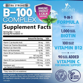 Flacon de capsules B Complex Nature's Nutrition
