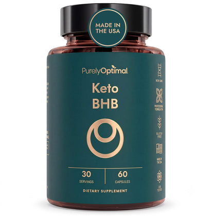 Flacon de capsules BHB Purely Optimal 60 capsules vue de face